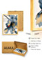 Natural Wood Framed Floral Patterned Painting - Minimal |   Huhu1294 - 3