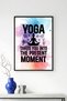 Abstract Yoga Themed Painting with Black Wooden Frame - Vibrant Tones |   Huhu1259 - Single Table Black Frame