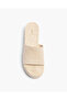 SUEDE WEDGE MULE IN NATURAL - 4