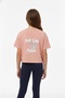 Girl's Crew Neck Short Sleeve Printed T-Shirt 24972 - 5