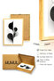 Natural Wood Framed Minimal Black and White Patterned Painting - Modern |   Huhu1221 - 3