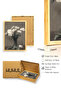Natural Wood Framed Floral Patterned Painting - Minimal |   Huhu1164 - 3