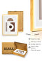 Natural Wood Framed Abstract Painting I Huhu1491 - Single Painting Natural Wood Frame - 3