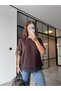 Lace Detail T-Shirt Brown - 3