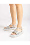 SANDAL WITH PLAITED BLOCK IN SILVER - 2