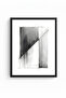 Black Wooden Framed Abstract Minimalist Painting - Black and White |   Huhu1211 - Single Table Black Frame - 2