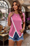 New Season Women's Short Sleeve Crew Neck Viscose Blouse