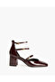 STRAP HEELS IN BURGUNDY