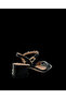 SANDAL WITH A WIDE HEEL IN PATENT BLACK - 2