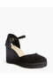 BLACK ON BLACK SUEDE WEDGE - 3