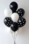 Black and White Polka Dot 10-Piece Balloon Set Birthday Party Decoration