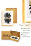 Natural Wood Framed Minimal Leaf Patterned Painting - Black-Beige |   Huhu1028 - 3