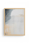 Natural Wood Framed Abstract Patterned Painting - Pastel Tones |   Huhu1331 - 2