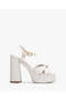 HIGH HEEL SANDAL IN IVORY