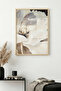 Natural Wood Framed Floral Pattern Painting - Pastel Tones |   Huhu1317 - Single Table Natural Wood Frame
