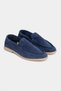 Nada Navy Blue Genuine Suede Leather Flat Sole Women's Loafer - 4