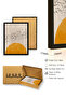 Natural Wood Framed Abstract Bird Pattern Painting - Pastel Tones |   Huhu1277 - 3