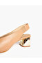 BLOCK HEEL SLINGBACK IN BEIGE - 4