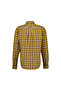 Men's Yellow Regular Fit Buttoned Collar Checked Shirt - 2
