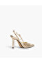 HIGH HEEL SLING BACK IN GOLD - 5
