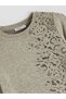 Crew Neck Patterned Blouse - 6
