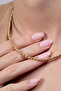 Women's Gold Retro Model Chain Necklace - 3