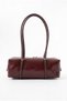 Blom Cylinder Design Baguette Shoulder Bag Claret Red