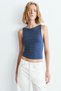 Geniş yaka tank top - 2