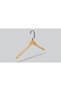 Wooden (Black Nickel Hook) Shirt, Blouse, Dress Hanger Natural Color 24 Pieces - 2