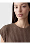 Original Oval Collar Textured Women's T-Shirt - 3