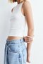 Geniş yaka tank top - 6