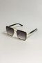 Door High Quality Titanium Black Ultra Light Gold Framed Unisex Sunglasses with Uv400 Filter - 2