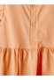 I Girls' Ruffled Linen Look Dress from Freezen Store - 3