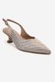 Royale Beige Satin Stone Women's Short Heeled Evening Dress Shoes - 3