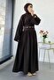 Pinterest High Waist Linen Skirt Set – Bitter Brown - 5