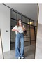 Wide Leg Shiny Stone Decorated Soleria Jeans - 2