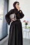 Pinterest High Waist Linen Skirt Set – Bitter Brown - 8