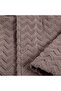 Zigzag 100% Cotton Unisex Bathrobe Lilac - 5