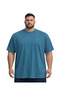 Men's Large Size Petrol Basic Short Sleeve T-Shirt 3Xl-4Xl-5Xl-6Xl-7Xl-8Xl