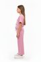 Girl's 2-Piece Tracksuit Set Crew Neck Short Sleeve Printed T-Shirt - Elastic Waist Tie - 3