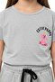 Girl's 2-Piece Shorts Set Crew Neck Drop Shoulder Short Sleeve Printed T-Shirt - Elastic Waist - 5