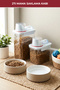 2-Pack Leak-Proof Cat and Dog Food Storage Containers 1100 ml and 1800 ml