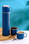 Luxury Steel Thermos Set with 3 Cups - 500 ml Vacuum Insulated Anthracite Thermos Set