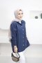 6293 - Stylish Comfortable Women's Shirt with Sleeve-Pocket Embroidery Detail in Woven Soft Fabric