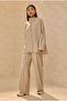 High Collar Tracksuit Set Stone - 2