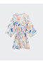 Peak New Season Shawl Collar Patterned Oversize Women's Kimono - 6