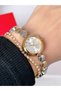 Steel Strap Minimal Case 2 Year Warranty 3 Atm Waterproof Women's Wristwatch + Bracelet Gift