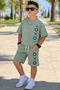 Boy's Oxo Printed Shorts Set Summer Two-Piece Set - 3/12 Years - 31684 - 3
