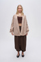 Women's Vertical Wave Bead Embroidered Oversized Kimono with Back and Sleeve Detailing - 4
