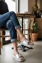 Women's Buckle Slippers Comfortable for Daily Use White 9988-12 - 2